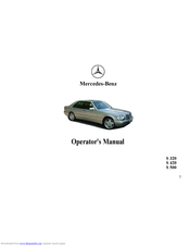 Mercedes-Benz S 320 Operator's Manual