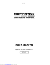 Tricity Bendix BS 692 SS Operating & Installation Instructions Manual