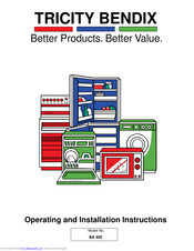 Tricity Bendix BA 450 Operating & Installation Instructions Manual