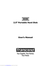 TRANSCEND Portable Hard Disk Enclosure TS0MHDENC User Manual