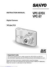 SANYO Xacti VPC-S7EX Instruction Manual