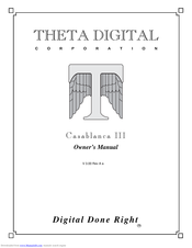 THETA DIGITAL Casablanca III Owner's Manual