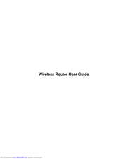 SITECOM Wireless Router User Manual