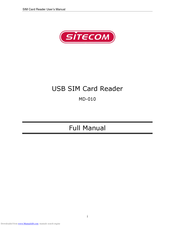SITECOM MD-010 User Manual