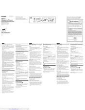SONY Walkman WM-FX241 Operating Instructions