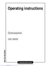 Kuppersbusch IGS 6609 Operating Instructions Manual