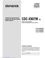 Aiwa CD-CX907M Operating Instructions Manual