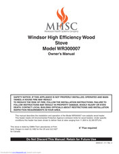 MHSC Windsor WR300007 Owner's Manual