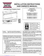 Empire Comfort Systems VFL28IN7010N-1 Owner's Manual