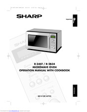 SHARP R-24ST Operation Manual With Cookbook