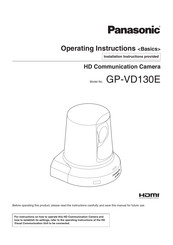 Panasonic GP-VD130E Operating Instructions Manual