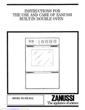 Zanussi FM 9412 Instructions For The Use And Care