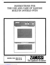 Zanussi FBI 573 W Instructions For The Use And Care