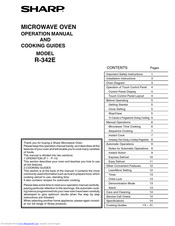 SHARP R-342E Operation Manual And Cooking Manual