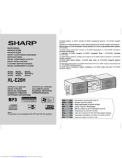 SHARP XL-E25H Operation Manual