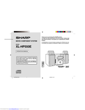 SHARP XL-HP550E Operation Manual