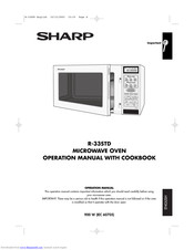 SHARP R-33STD Operation Manual With Cookbook