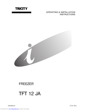 Tricity Bendix TFT 12 JA Operating & Installation Instructions Manual
