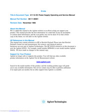 Agilent Technologies 6111A Service Manual