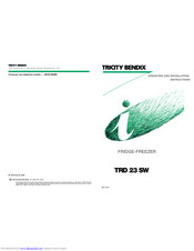 Tricity Bendix TRD 23 SW Operating And Installation Instructions