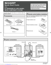 SHARP XL-UR250H(BK) Quick Start Manual