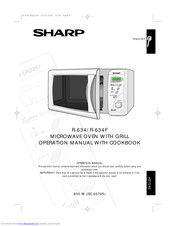 SHARP R-634F Operation Manual With Cookbook