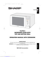 SHARP R-6781J Operation Manual With Cookbook