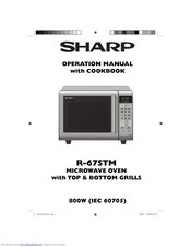 SHARP R-67STM Operation Manual With Cookbook