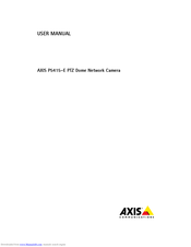 Axis P5415-E User Manual