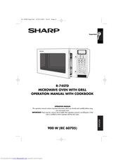 SHARP R-74STD Operation Manual With Cookbook