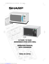 SHARP R-754M Operation Manual With Cookbook