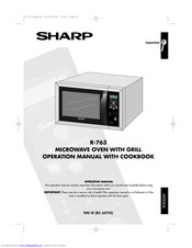 SHARP R-763 Operation Manual With Cookbook