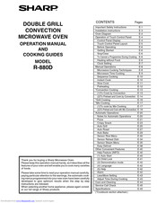 SHARP R-880D Operation Manual And Cooking Manual
