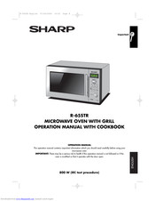 SHARP R-65STR Operation Manual With Cookbook