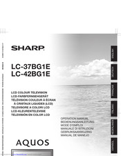 SHARP AQUOS LC-42BG1E Operation Manual