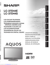 SHARP AQUOS LC-37D44S Operation Manual