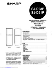 SHARP SJ-D21P Operation Manual
