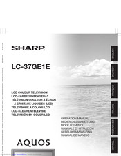 SHARP AQUOS LC-37GE1E Operation Manual
