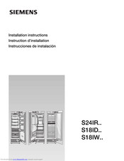 SIEMENS S18ID Series Installation Instructions Manual
