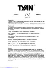 TYAN S4992 Manual