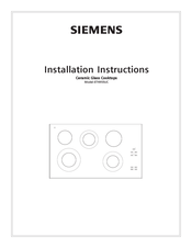 Siemens ET4955UC Installation Instructions Manual