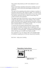SIEMENS HK 162 Series Operating Instructions Manual