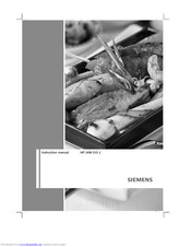 SIEMENS HP34W510J Instruction Manual