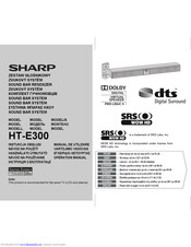 SHARP HT-E300 Operation Manual