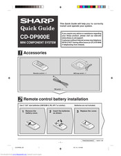 SHARP CD-DP900E Quick Manual