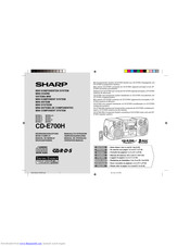 SHARP CD-E700H Operation Manual