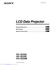 SONY VPL-SC50E Operating Instructions Manual