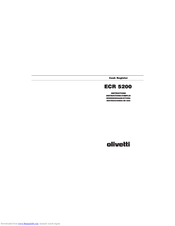 Olivetti ECR 5200 Instructions Manual