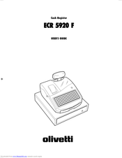 Olivetti ECR 5920 F User Manual