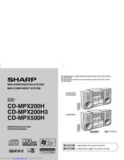 SHARP CD-MPX200H Operation Manual